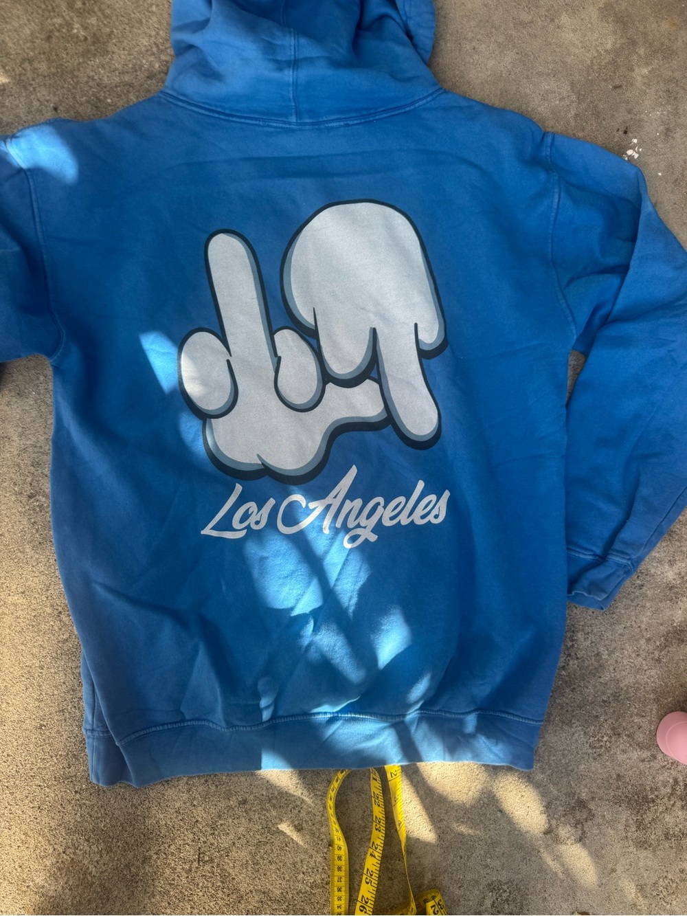 Ripndip Blue Hoodie with White Los Angeles Graphic